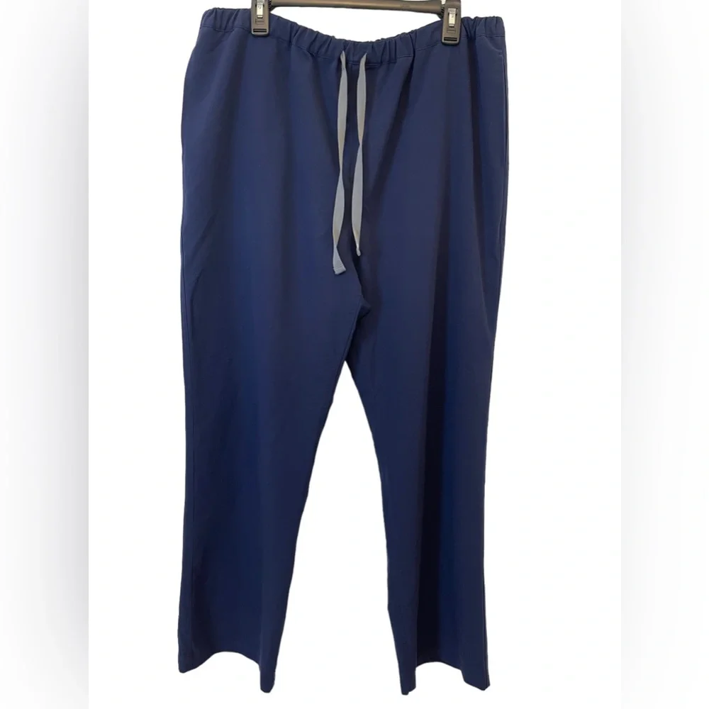 FIGS Men Scrub Pants Drawstring With SIDE & Back Pockets Size XXL Navy Blue